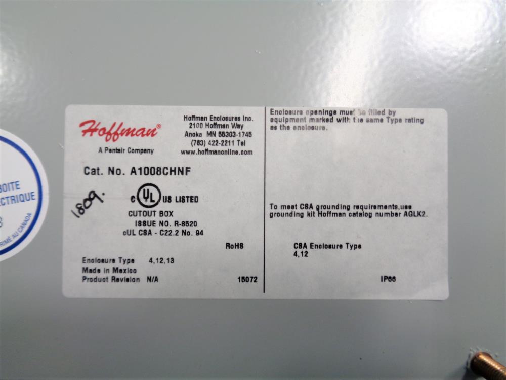 Metal Samples Remote ER Data Logger MS3500E W/ Hoffman Enclosure A10009CHNF